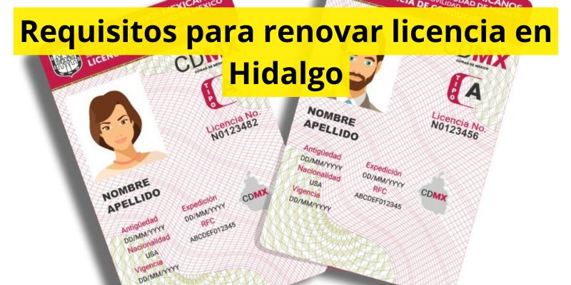 Requisitos para renovar licencia en Hidalgo