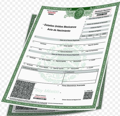Requisitos para acta de nacimiento en México